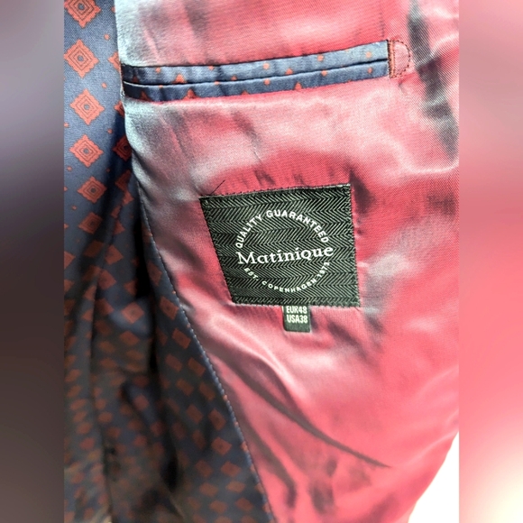 Men's Matinique Navy Blue Blazer - Picture 3 of 5